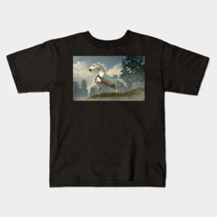 Wild Gray Horse Kids T-Shirt